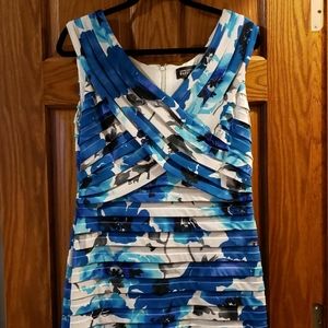 Adrianna Papell Floral Pleated Dress